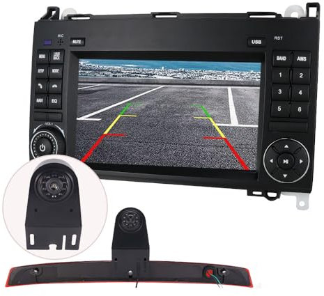 【Navigationsset】 Auto Android/Carplay Autoradio GPS Navi Navigation 7 Zoll Bildschirm Touch Display Bluetooth+HD Nachtsicht Auto Rückfahrkamera, Ersatz für Mercedes Benz Viano Vito W639 V6 2003-2014