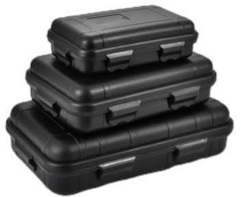 ZYWUOY Rugged Waterproof Storage Box for Camping and Water Sports, Keep Your Gear Dry (Mud Color (Black (S))