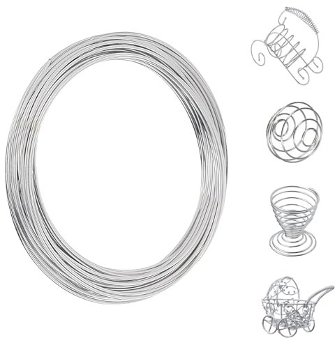 Filo di Ferro Modellabile 2 mm X 20 m, Alluminio per Lavori Artigianali e Gioielleria