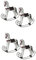 VICASKY 4 Stück Holzpferd Animal-Design Living Room Decoration wohnzimmerdeko holzdeko Schaukelpferd Spielzeug Mini-Spielzeug Holzornament Tischdekoration aus Holz Bambus Weiß