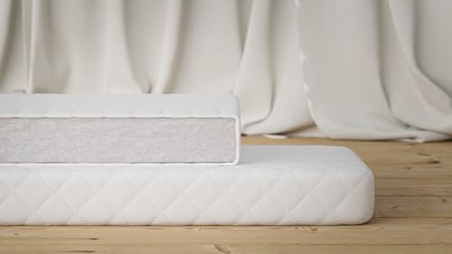 Viculii Subtle Quilted ECO Fibre Baby Mini Space Saver Cot Mattress | 100x50x10cm | Breathable & Hypoallergenic Mattress