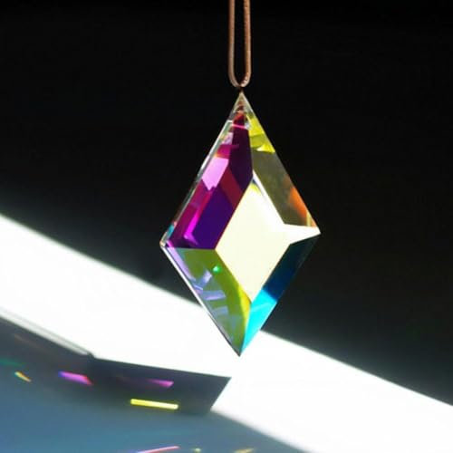 Large Suncatchers Crystal Prisms,Hanging Sun Catcher With Glass Prism, Rainbow Maker for Window, Garden Fantasy Aesthetic Home Decor, Christmas Day Party Wedding Decoration