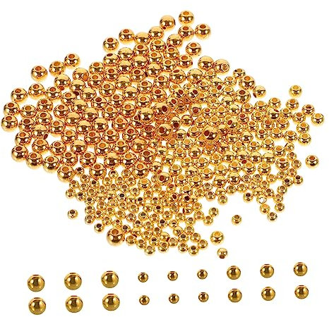 KOMBIUDA Angelperlen 3mm 4mm 5mm Gold, Fliegende Angelperlen