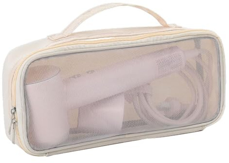 Hosoncovy Tragetasche Reisetasche Aufbewahrungstasche Schutzhülle Reisetasche für Dyson Supersonic Haartrockner und Düsen (nur leere Tasche), weiß, Tragetasche