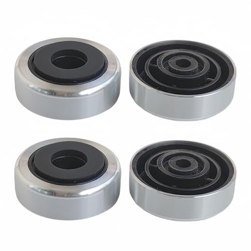 zuousxbs Lot de 4 Coussinets d'isolation pour Platine Vinyle pour amplificateur, appareils HiFi, enregistreur, Haut-parleurs en Aluminium, Pieds d'isolation, Pointes pour Haut-parleurs