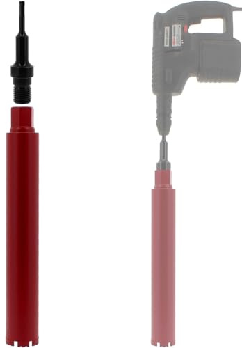 Diamantbohrkrone Ø 66 mm mit Adapter für Bohrmaschine und SDS-plus-Bohrhammer