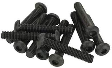 M5 (5mm x 50mm) Hex Socket Button Head Screws - Black 10.9 Grade Steel (Pack of 20)