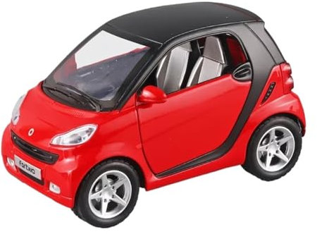 XGFFBAGB 1/32 Für SMART Legierung Diecast Modell Auto Modell Sound & Licht Spielzeug Geschenke(Rosso,No Box)
