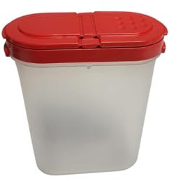 Tupperware Würzling Salz- und Pfefferstreuer ideal für Auto, Büro, Camping & Unterwegs - Mini Salzstreuer Gewürze (Gewürzriese 270ml rot)