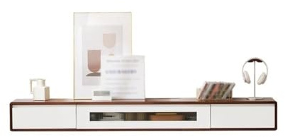 TV Stand Floating TV Stand, Wall Mounted Cabinet, Shelves with Glass Door and Drawers TV Console(White,Small)