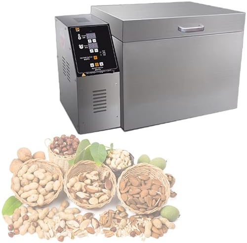 ShaiVrissian Tostatrice Elettrica per Noci,Tostatrice per Chicchi di caffè Professionale,Cottura Uniforme a 360°,Acciaio Inossidabile,Adatta per caffè,Castagne,Arachidi E Cereali Type10