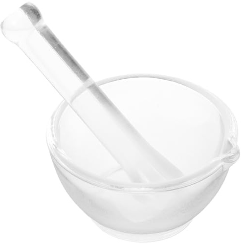LALADEFIEE Mortier Et Pilon Pour Médicaments Bol De Broyage Domestique En Verre Pot À Écraser Pour Cuisine Et Laboratoire Chimique 2.56X2.56X1.38in
