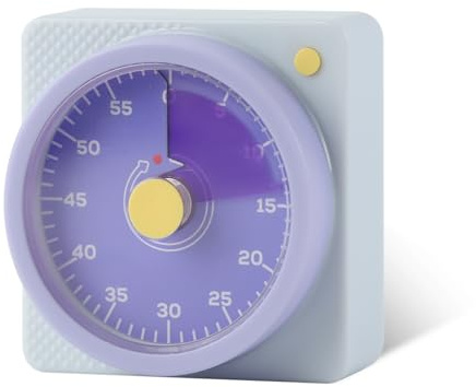 SacJkt Küchentimer, Kurzzeitwecker Küche, Eieruhr Mechanisch Keine Batterien Erforderlich, 60-Minuten-Countdown-Visueller Timer für Kinder und Erwachsene,Ideal für Küche oder zum Lernen(Blau)