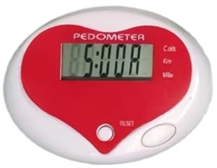 Heart Shape Pedometer, Digital Step Counter Device, 2,01 x 1,69 x 0,83 Zoll Fitness mit LCD-Display, Accurate Activity Monitor, Pocket Counter mit Cute Style, Übungswerkzeug für Walking Running