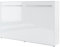 Schrankbett Concept PRO Horizontal, Wandklappbett, Bettschrank, Wandbett, Schrank mit integriertem Klappbett, Funktionsbett (120 x 200 cm, Weiß/Weiß Hochglanz, Horizontal)