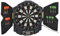 SPORTNOW Elektronische Dartscheibe Dartboard mit Sprachansagen Englische Stimme LED-Anzeigen 12 Darts 27 Spiele 216 Varianten Dartautomat mit Türen Dartscheibe Set für bis zu 8 Spieler