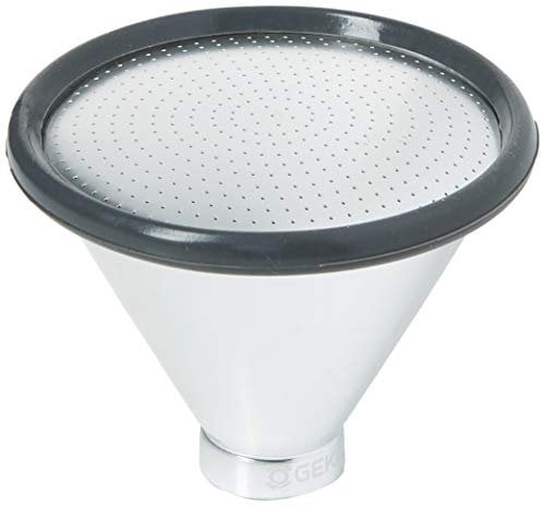 Geka 110BKSB Brausekopf Soft rain Größe XL 0.8 mm Bohrung 100 mm LM 101SR, Silber/grün, 18 x 8 x 13 cm