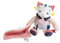 BABY NAT' - Peluche Chat avec Doudou Mouchoir - 22 cm - Gris/Rose - Idée Cadeau Naissance - Chat Pollen - BN0441