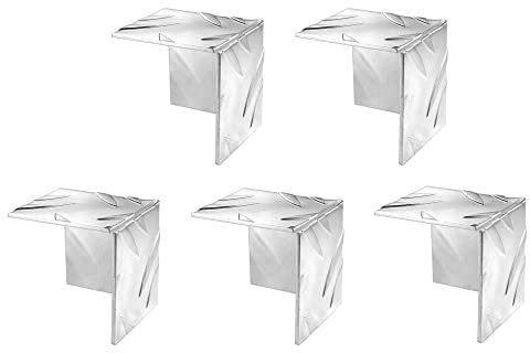 Alberts 497316 Eckschutz | Riffel-Prägung | Aluminium, natur | 29,5 x 29,5 mm | 5er Set