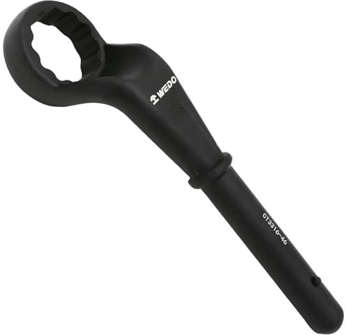 WEDO Ringschlüssel,Ringschraubenschlüssel,Schlag-Ringschlüssel,Metrisch,SW 55mm,Länge 300mm,40 Chromstahl,Verschleißfestigkeit,schwarzer Spray auf der Oberfläche,hohe Härte
