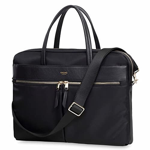 KNOMO Hanover Damen 14 Zoll Laptop-Aktentasche, Computer Tasche, Brieftasche, schwarz