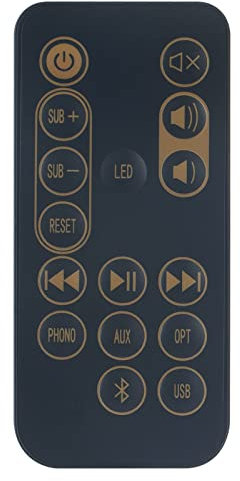 VINABTY Télécommande remplacée Convient pour Klipsch 1062775 R-15PM R15PM R-51PM RT1062775 Speaker Turntable System Remote Control