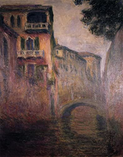 DTAUPREB Claude Monet Venedig Landschaft DIY Malen nach Zahlen Kits für Erwachsene Ölgemälde Kunstgeschenk