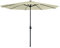 TRMLBE Sonnenschirm 300 cm mit Kurbel Strandschirm Windfest Stabil Knickbar mit LED Beleuchtung Solar UV-Schutz Marktschirm Gartenschirm Balkonschirm für Terrasse Garten Strand - Beige