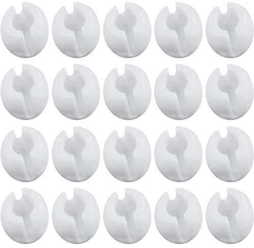 Wudaizhi 20pcs Roller Blind Bead Chain Stops, Clear Crimp Stoppers for Window Blinds Accessories
