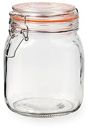 Luminarc New Canette Bocal en verre hermétique 1 litre (Lot de 6 unités)