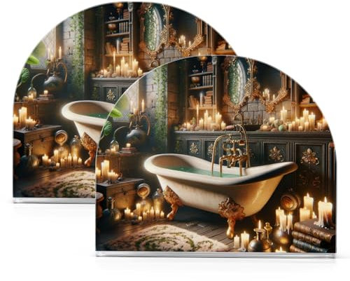 Fantasy Vintage Badewannen-Serviettenhalter aus Acryl für den Tisch, Cocktail-Papierserviettenhalter, stehender Serviettenhalter für Küche, Hausdekoration, Einweihungsgeschenke, 2 Stück