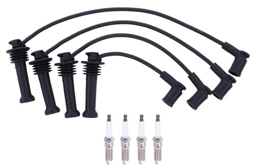 Zündkerzen Zündkabel Satz Zündleitung Zündleitungssatz Zündungskabel Zündkerze Zündspule Zündleitungen Zündkabelsatz für Fiesta MK6 Focus MK2 Focus MK3 Mondeo MK4 B Max cmax Grand C-Max C30 S40 V50