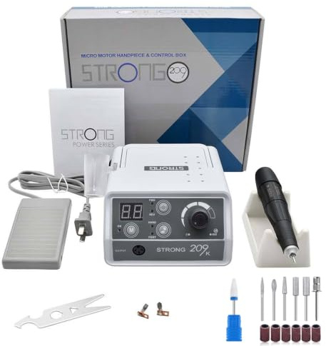 Dispositivo Pulido Micromotor, Micromotor Pulido Eléctrico 0-45000rpm Tamaño Taladro 2,35Mm Máquina Pulidora Eléctrica LCD Joyería Laboratorio Cerámica Silicona Vidrio Trabajo Tallado Pulido