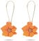 Boucles d'Oreilles Pendantes Forme Fleur, Boucles d'Oreilles Pendantes Forme Pétale Fleur Boucles d'Oreilles Fée Marguerite Femme Bijoux Mariage Bohème Noël Saint-Valentin (Orange)