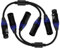 Vaguelly 2pcs Xlr Cable Xlr Splitter Male to Female Connectors 3 Pin Mic Cables for Live Sound