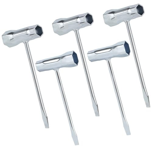 bssmmai Lot de 5 clés à tronçonneuse 13 mm x 19 mm Clé à bougie d'allumage en T Clé combinée Clé à tronçonneuse