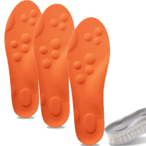 Orthopädische Einlegesohlen, Memory Foam Einlegesohlen, Fußgewölbeunterstützung für Sport, Arbeit und Alltag (3pair B,45-46)