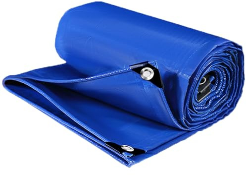 PVC Tarp Waterproof 16.5mil, Tarps Heavy Duty Waterproof, 500g/m² Tarpaulin for Covering Henhouse Porch Canopy Plant Camping(2.9x7.9m/9.5x25.9ft)