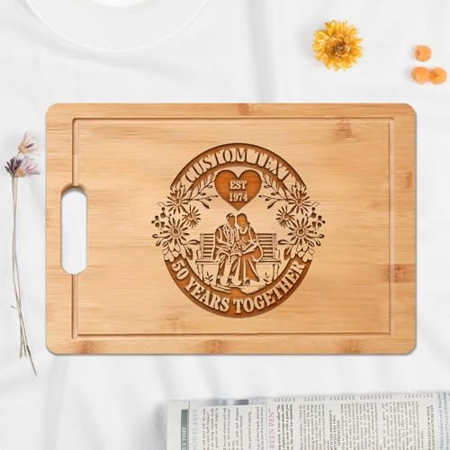 Tagliere con incisione personalizzata, idea regalo per coppie, familiari, genitori, perfetto per matrimoni, Natale, anniversari, inaugurazione della casa