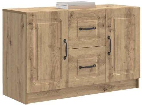 vidaXL Sideboard Artisan-Eiche 89 x 34,5 x 57 cm Holzwerkstoff