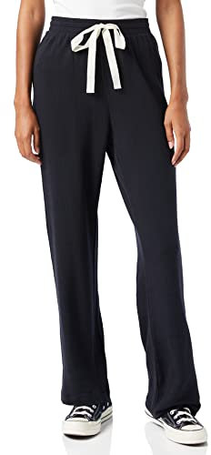 Amazon Essentials Pantaloni del Pigiama in Spugna per Tempo Libero Leggeri Donna, Nero, XL