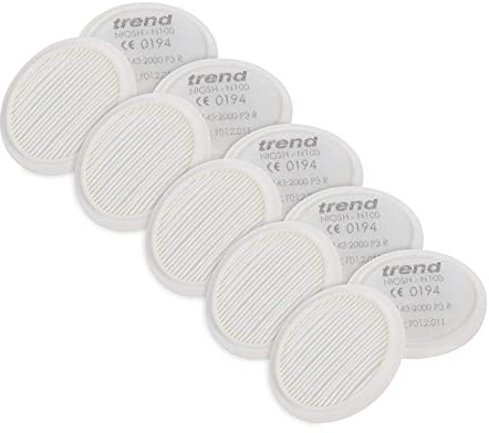 Trend Air Stealth Atemschutzmasken-Ersatzfilter, Schnell und einfach austauschbare P3-Filter für die Stealth Halbmaske, STEALTH/1/5, Packung mit 5 Paaren