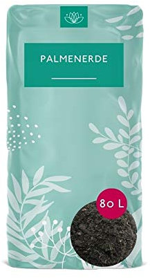 Bio Palmenerde 80 L (4x20L) - Blumenerde Zimmerpflanzen Erde aus 45% weniger Torf - Erde für Zimmerpflanzen mit Dünger - Zimmerpflanzenerde - Pflanzenerde Zimmerpflanzen - Erde für Pflanzen
