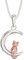 Aeon Cat & Moon Necklace - 925 Sterling Silver & Rose Gold Plated | Adjustable 16-18 Inch Chain | Polishing Cloth & Gift Box