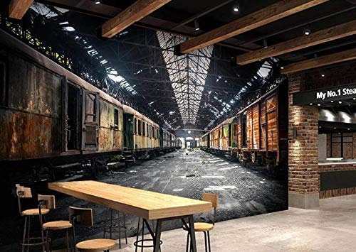 Papier Peint Panoramique 3D Intissé Ruines Industrielles Salon Chambre Poster Mural Décoration Murale xxl