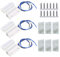 Gebildet 3 set Cablaggio Interruttore Magnetico Bianco Sensore per Porta da Incasso NO/NC Contatto per Finestra Nascosta Interruttore Reed per Controllo Accessi Sostituisci Sistema di Allarme