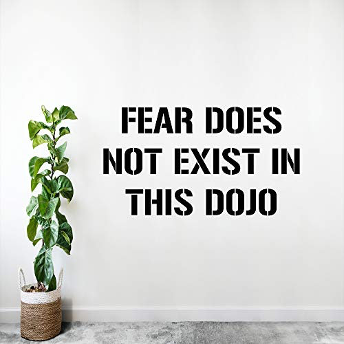Wandaufkleber mit Zitat Cobra Kai Fear Does Not Exist in This Dojo, Vinyl, silberfarben