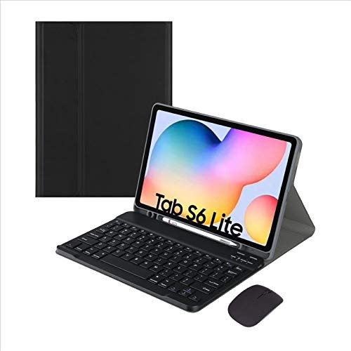 Per Samsung Galaxy Tab S6 Lite 10,4 Pollici 2024/2022/2020 (P620/P625/P627, P613/P619, P610/P615) Cassa Da Tastiera, Tastiera Wireless Bluetooth Rimovibile, Vassoio Penna Incorporato, Con Mouse