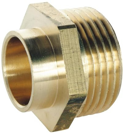 SOMATHERM FOR YOU, Raccord laiton droit à souder Mâle 20/27 pour tube cuivre Ø16 - Sachet de 2 pièces - Idéal pour plomberie, réseaux d'eau sanitaire et chauffage, étanchéité assurée