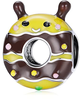 Jefanny 925 Sterling Silber Biene Donut Tier Beads Charms Schmuck Fit für Damen Armbänder